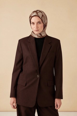 Maisa Eva Tivil İpek Eşarp 90 90 Cm - Camel 5075