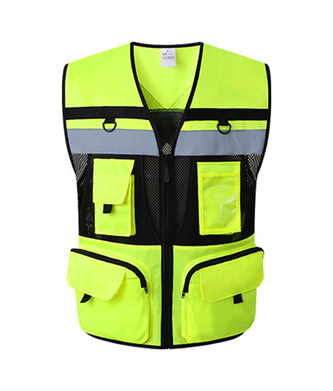 Dofolink Göstergeci Sarı S Boy Mesh Nüfuslu 360 Yansıtıcı Çantalı İş Çalışanları, Trafik, Bisiklet Kullanıcısı Emniyet Yeleği Sarı