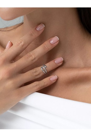 Sılverme Falanks İçin Gümüş Yüzük Gümüş 925 94666542 Gri