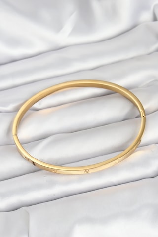 Zarif Kadın İçin Golden Çelik 65mm İnce Kelepçe Bileklik Gri