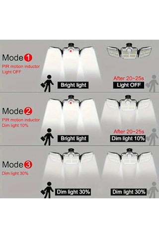 Mrs Solar Hb-300 Model 122 Ledli Solar Güneş Enerjili Kumandalı H