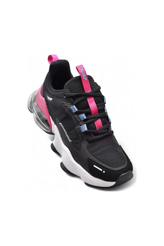 30906 Rahat Ortopedik Taban Günlük Unisex Spor Ayakkabı Balon Taban Siyah