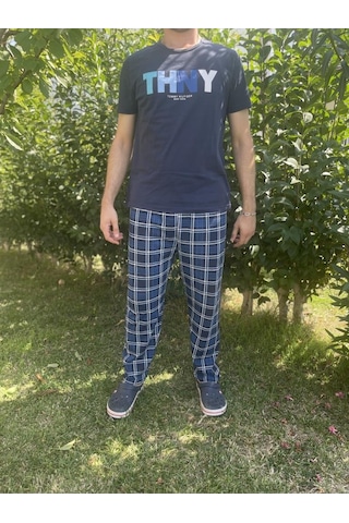 Erkek %100 Pamuk Cepsiz Beli Lastikli Pijama Altı Eşofman