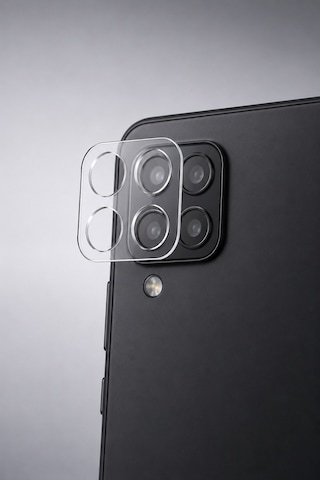 Samsung M12 Uyumlu Arka Kamera Koruyucu+ Full Ekran Koruyucu Seti Şeffaf