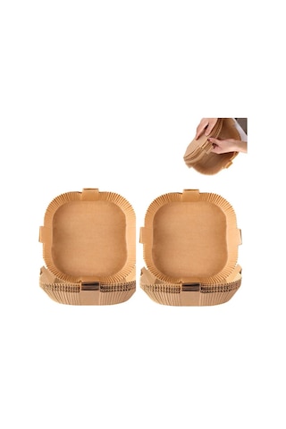 Tenfowee 100 Adet Fritöz Tek Kullandım Kağıt Bezleri Kare Anti Yapışkan Yağlı Yemekleri Koruyucu Isı Dayanıklı Sarı Diğer