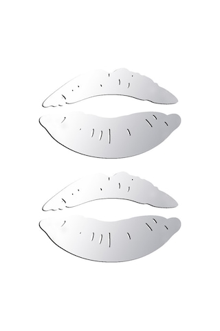 Qingmipy 3b Dudak Aynalı Duvar Çıkartması - Şık Ve Modern Oda Dekoru, Kolay Yapıştırma Özelliği Gümüş