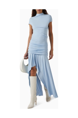 Acne Studios Asimetrik Elbise - - %100 Viskon - Jarse Kumaş - Modern Tasarım Açık Mavi