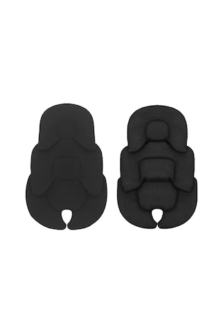 Geeksen Bebek Arabası, Otomobil Koltuğu Yedek Yastığı - Nefes Alabilir Ağ Desenli Polaris Yün - 58x38cm Siyah 1 Adet