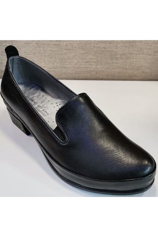 Castle Black 24553 Kadın Hakiki Deri Comfort Ayakkabı Sıyah Siyah