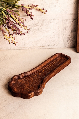 Snippy Toldy - Tezgah Üstü Ahşap Kirli Kaşık Altlığı Kirli Kaşıklık Kepçe Altlığı Ahşap