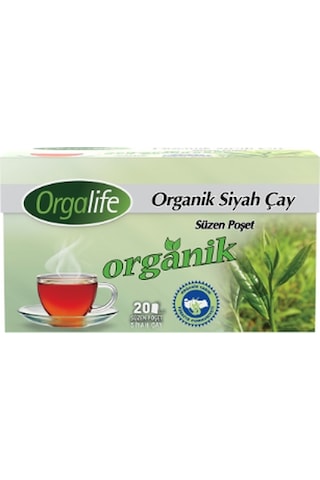 Orgalife Organik Bardak Poşet Siyah Çay 20 x 2 G
