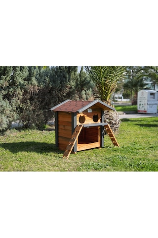 2 Yuvalı Kedi Evi Mamalıklı