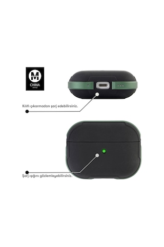 Apple Uyumlu AirPods Pro 2. Nesil Kılıf Armour Defens Case A8 001