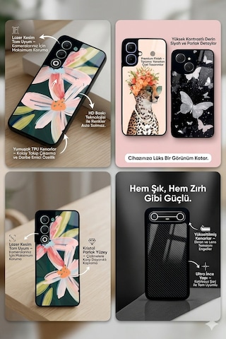 Apple Uyumlu iPhone 13 Leopar Tasarımlı Glossy Telefon Kılıfı Çok Renkli
