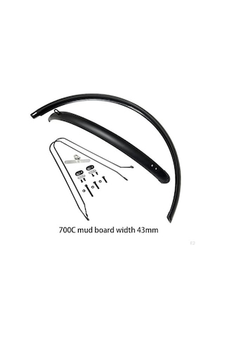 Pazly 700c Yol Bisikleti Çamurluk Seti, Dar Lastik Koruyucu, Ön-arka Çamurluk, Çok Renkli Pvc Çok Renkli