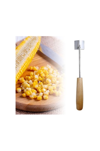 Homyl Mısır Koçanları Soyma İşçiliği Tasarrufu Ahşap Saplı