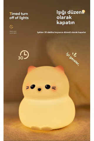 Led Pat Işğı Ortam Işı Gece Lambası-eğlenceli Çiçek Tavuk 1 Diğer