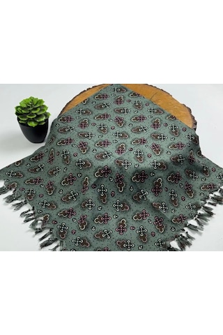 Beyce Cotton Sökme Boncuklu Desenli Tülbent 06440 Mint Yeşili