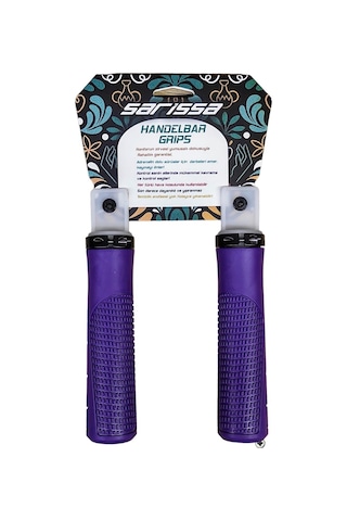 Sarissa Pvc Elcik Ergonomik Destekli Yapı Kolay Kavrama Kaymaz Bisiklet Elciği Mor Mor - Siyah