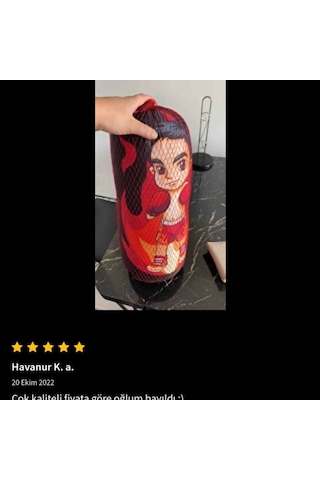 Erkek Çocuk Boks Torbası Eldiven Hediyeli Çocuklar İçin Eğlenceli Evde Boks Kırmızı