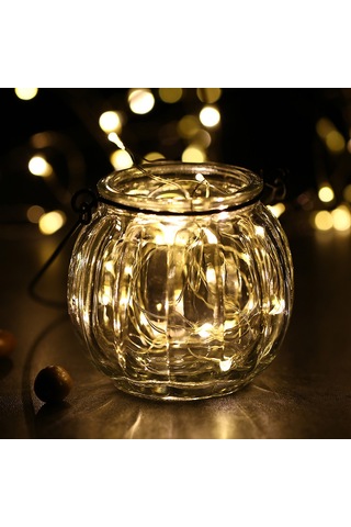 Qingmipy Usb Güçlü 100 Led Su Geçirmez Gümüş Renkli Dekoratif Aydınlatma Şeridi 10m Beyaz