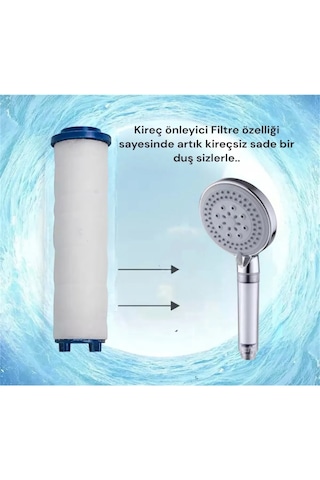 Truva Ultra Lüks 2 Adet Yedekli Kireç Önleyici Su Tasarruflu Duş Krom