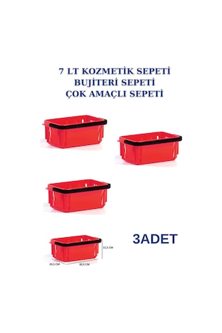 3 adet 7 Litre Kozmetik Sepeti Bijuteri Sepeti Kırtasiye Sepeti K