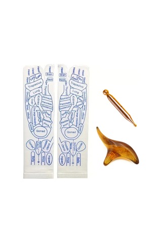 Mufunye Beyaz Ve Mavi Renkli Polyester Çorap Seti - Kadın Ve Erkek İçin Masaj Aletleri Dahil