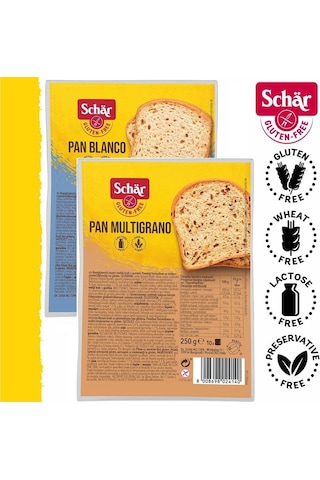 Schar 6'lı Glutensiz Ekmek Seti Pan Blanco Pan Multigrano 250g 6