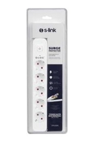 S-link Spg501s 1.5m 1.5mm 100 Yüzde Bakır 750 Joule 5 Li Anahtarlı Akım Korumalı Priz 0