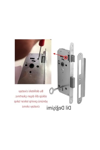 Anahtarlı Wc Kapı Gömme Kilidi Pvc Kapı Ahşap Kapı -