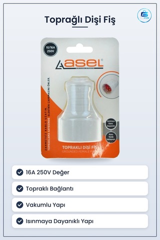 Vakumlu Topraklı Dişi Fiş /16a 250v Elektrik Bağlantı Fişi Kablo