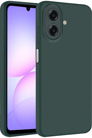 Mey İthalat Samsung Galaxy Uyumlu - A07 4g Nano İçi Kadife Silikon - K.yeşil
