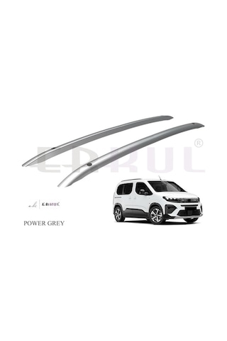 Erkul Fıat Doblo 2010-2022 Power Flush Tavan Çıtası Gri