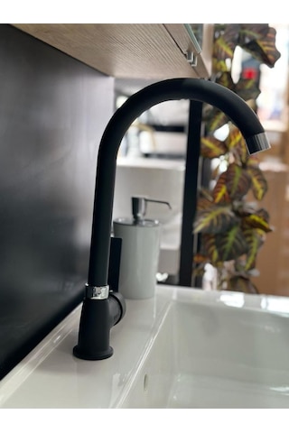 Nefa Yapı New Brass Mat Siyah Evye Bataryası Siyah