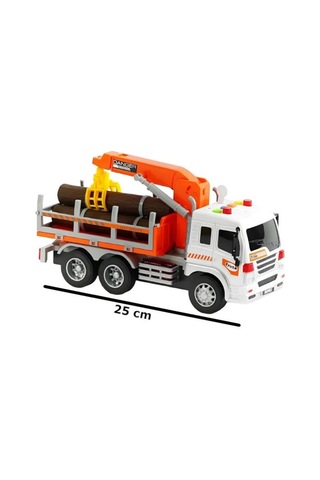Ctoy Oyuncak Sesli, Işıklı Ve Pilli Vinçli Kütük Taşıyıcı - Ctoy-wy300f