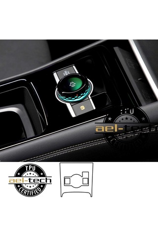 Volkswagen Tiguan Uyumlu Vites Etrafı Piano Black Tpu Koruyucu 20