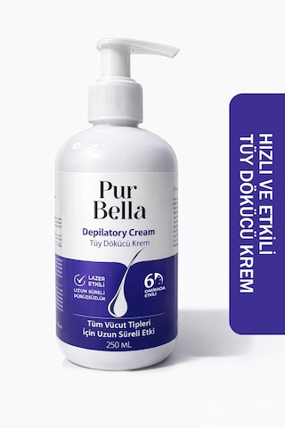 Pur Bella Tüy Dökücü Krem 6 Dakikada Etkili Aloe Vera & E Vitaminli Tüm Cilt Tipleri