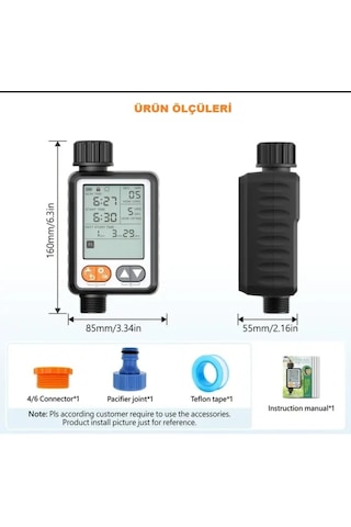 Otomatik Programlanabilir Su Zamanlayıcı Sistemi 3.3 İnç Büyük Lcd Ekran