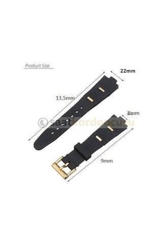 Bvlgari Uyumlu 22mm Sarı Tokalı Silikon Saat Kordonu