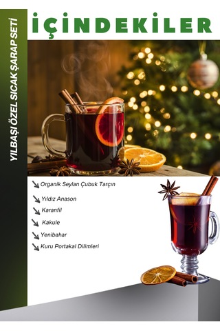 4 Adet Premium Sıcak Şarap Seti 50g Wine Spice 50g Yılbaşı Seti Özel