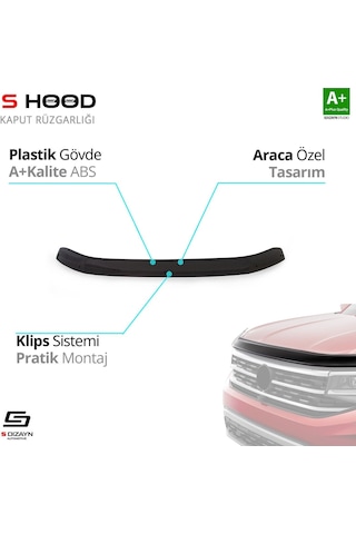 S-dizayn Volkswagen Transporter T6.1 Abs Plastik Kaput Rüzgarlığı 2015 Üzeri A+kalite