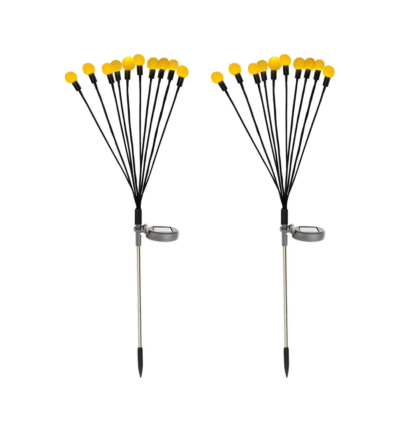 Xindoker Güneş Enerji Li Ghti Ngli Bahçe Dekorasyon Işıkları, Sallaşan Led At Kuyruğu, Isı Beyazı, 2 Adet, Ip65 Su Geçirmez, Otomatik Işık Kontrolü