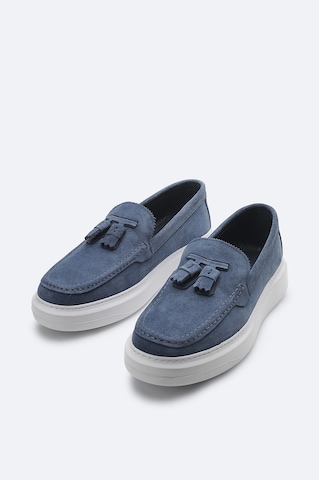 Avva Erkek İndigo %100 Süet Hafif Loafer Ayakkabı A41y8029 Indigo