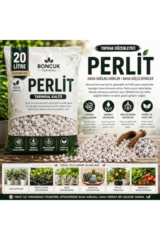 Boncuk Tarımsal Perlit 20 Litre Toprak Havalandırıcı Ve Drenaj Perliti Diğer