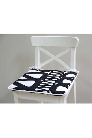 Premier Sandalye Minderi Asorti Siyah Beyaz 40x40 Siyah - Beyaz