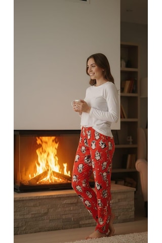 Sude Kadın Pijama Altı Kırmızı