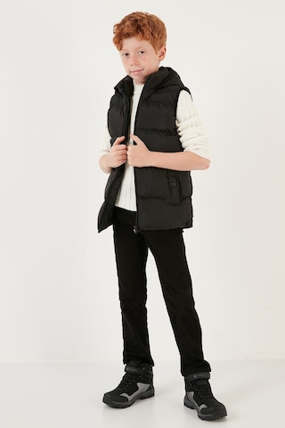 Lela Fermuarlı Kapüşonlu Cepli Şişme Unisex Çocuk Yelek 5761983 Siyah