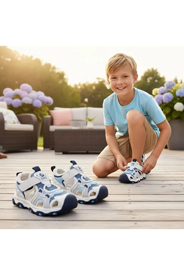 Cool Suv Çocuk Önü Kapalı Spor Sandalet Lacivert