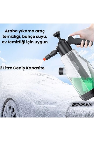 Coofbe Yüksek Basınçlı 2litre Ev Bahçe Temizlik Araç Yıkama Köpük Püskürtücü Otomatik El Pompası